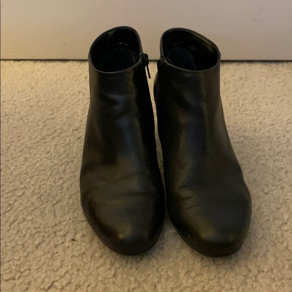 Gabor Black Leather Ankle Boots